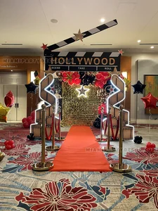 Hollywood Shimmer Backdrop Setup