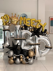 Metallic 19th Birthday Balloon Sculpture