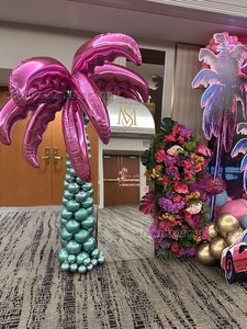 Miami Vice Balloon Backdrop Setup gallery image 6