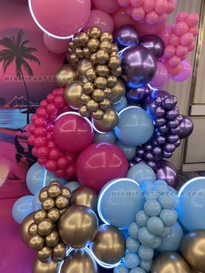 Miami Vice Balloon Backdrop Setup gallery image 8