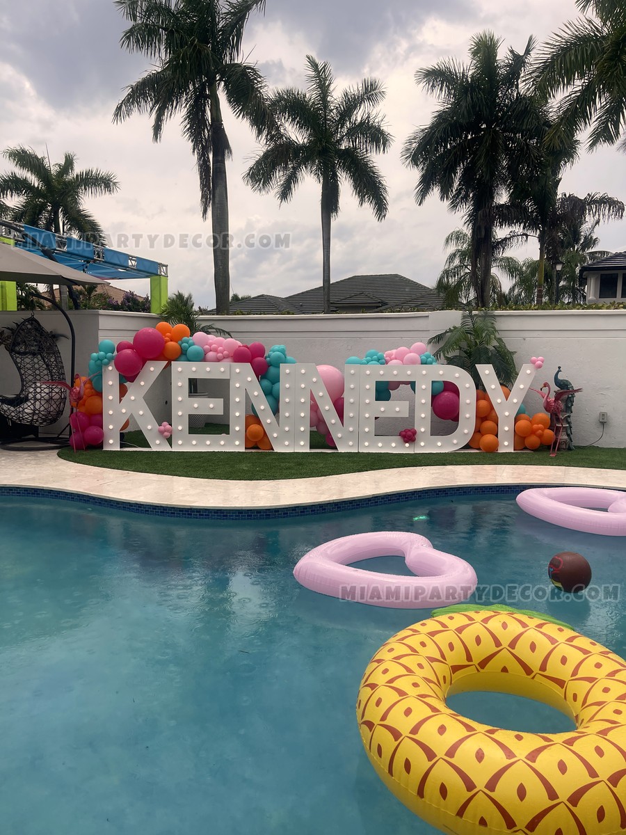 Miami Vice Garland and Marquee Letters