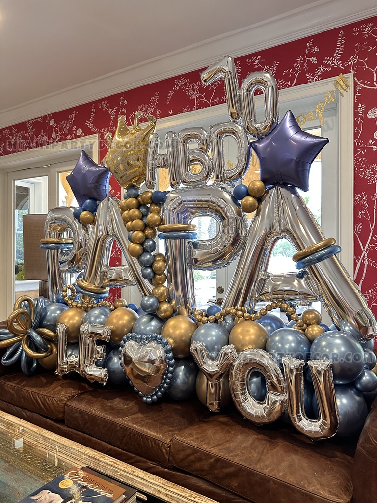 Papa 70th Birthday Balloon Sculpture gallery image 2