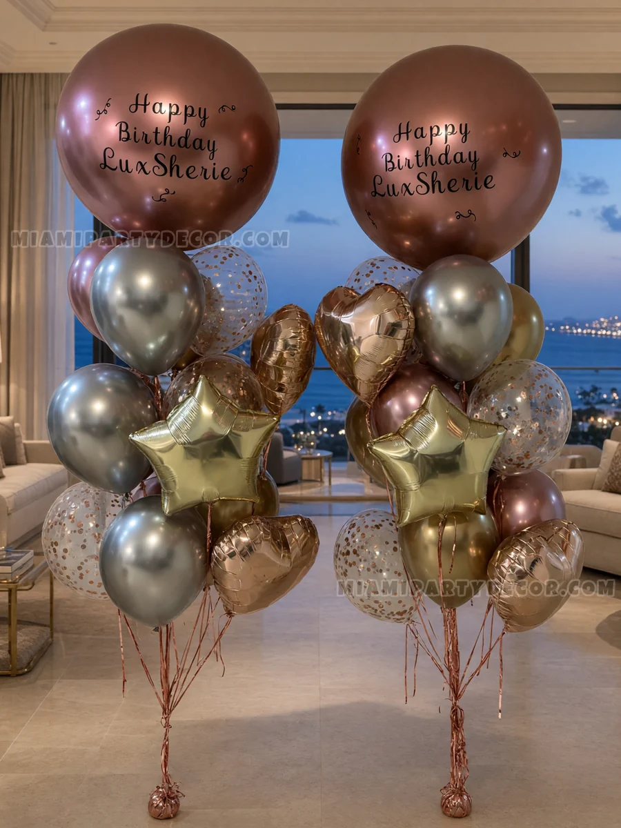 Luxsherie Birthday Helium Balloon Bouquets
