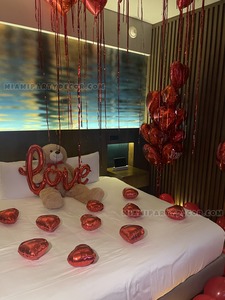 Romantic Love Hotel Room Balloon Decor gallery image 3