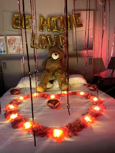 Romantic Valentine Room Decor Setup gallery image 2