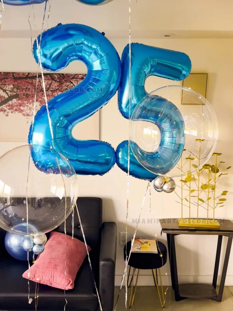Balloons For 25th Birthday Decoration in Miami image 3