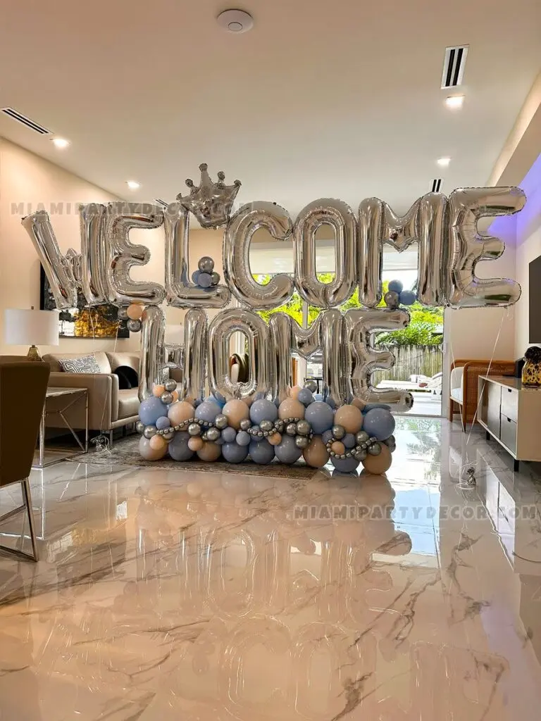 Welcome Home Decorations in Miami With Balloons image 1