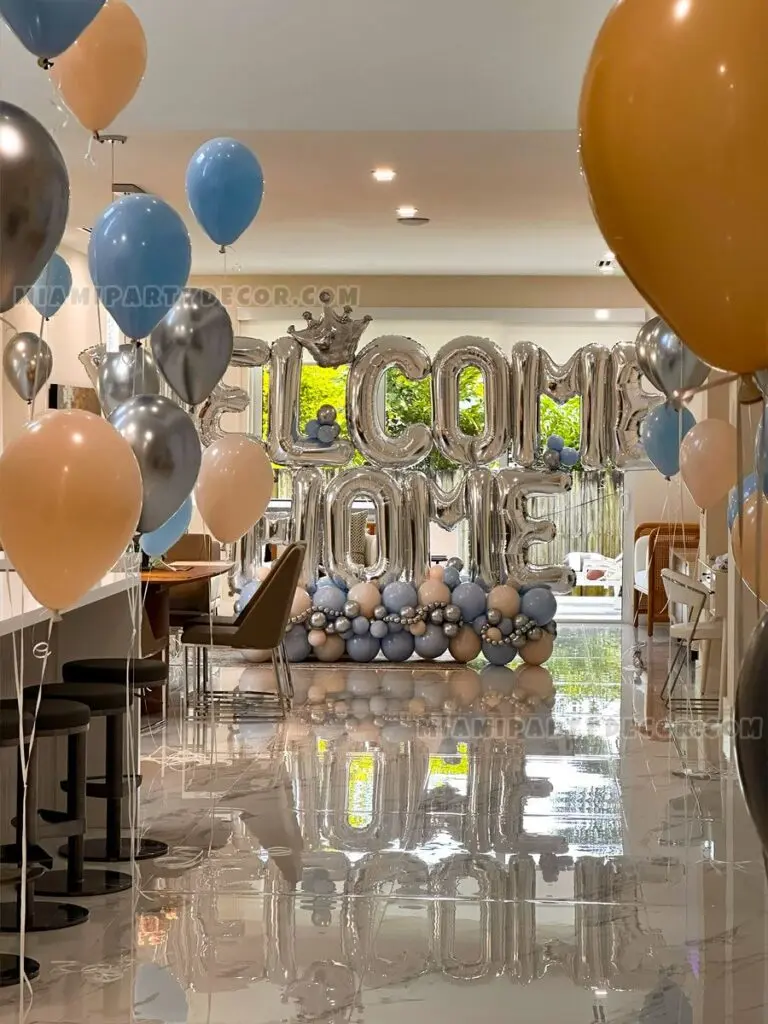 Welcome Home Decorations in Miami With Balloons image 3