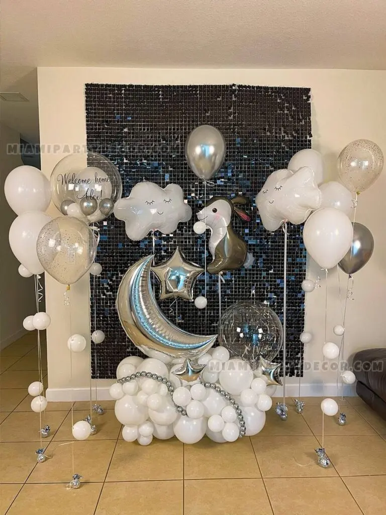Newborn Welcome Decoration in Miami With Balloons image 3