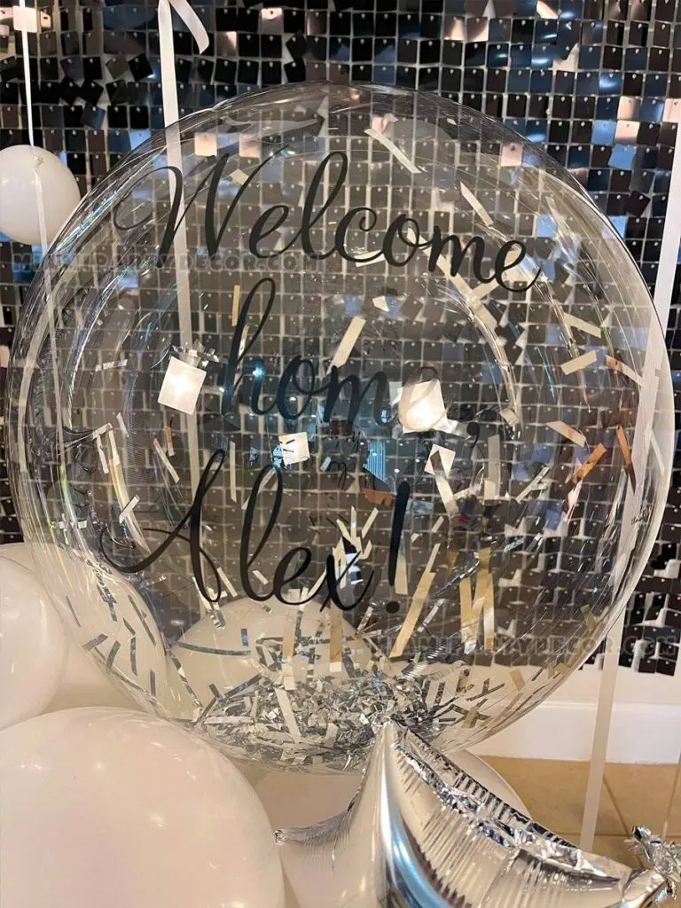Newborn Welcome Decoration in Miami With Balloons image 4