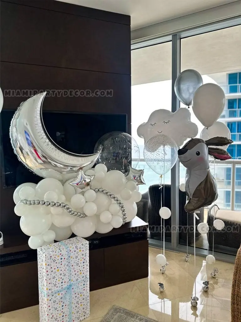 Newborn Welcome Decoration in Miami With Balloons image 6