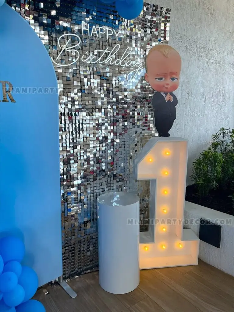 First Birthday Backdrop for Boys in Miami image 2