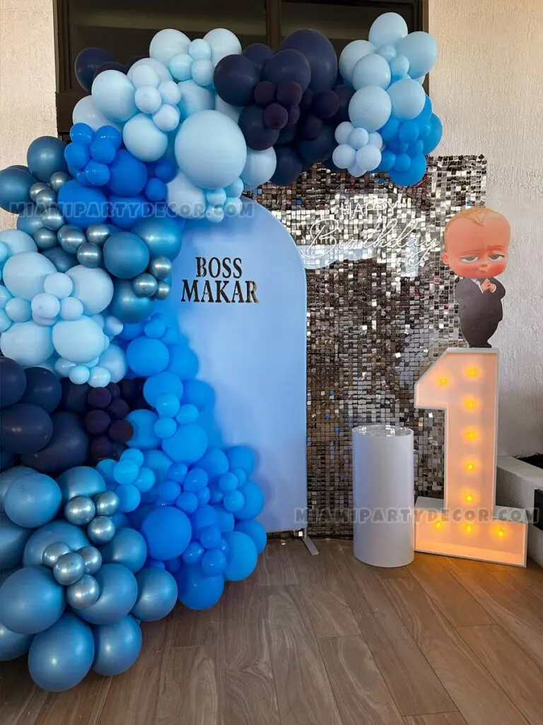 First Birthday Backdrop for Boys in Miami image 4