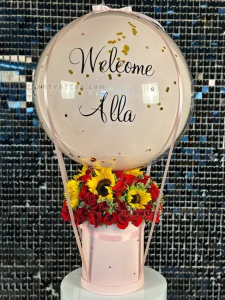 Balloon And Flower Bouquet for Welcome Gifts