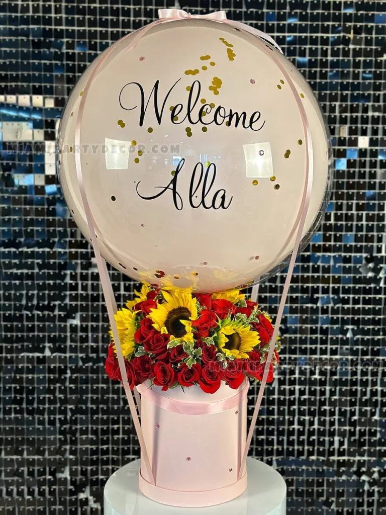 Balloon And Flower Bouquet in Miami for Welcome Gifts image 2