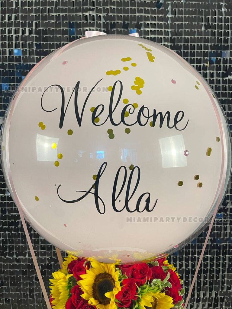 Balloon And Flower Bouquet in Miami for Welcome Gifts image 4