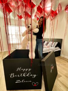 Birthday Balloon Surprise Box Setup in Miami image 1