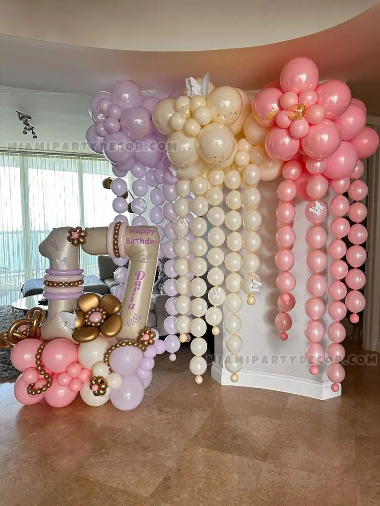 Birthday Balloon Setup in Miami | Daria Theme image 1