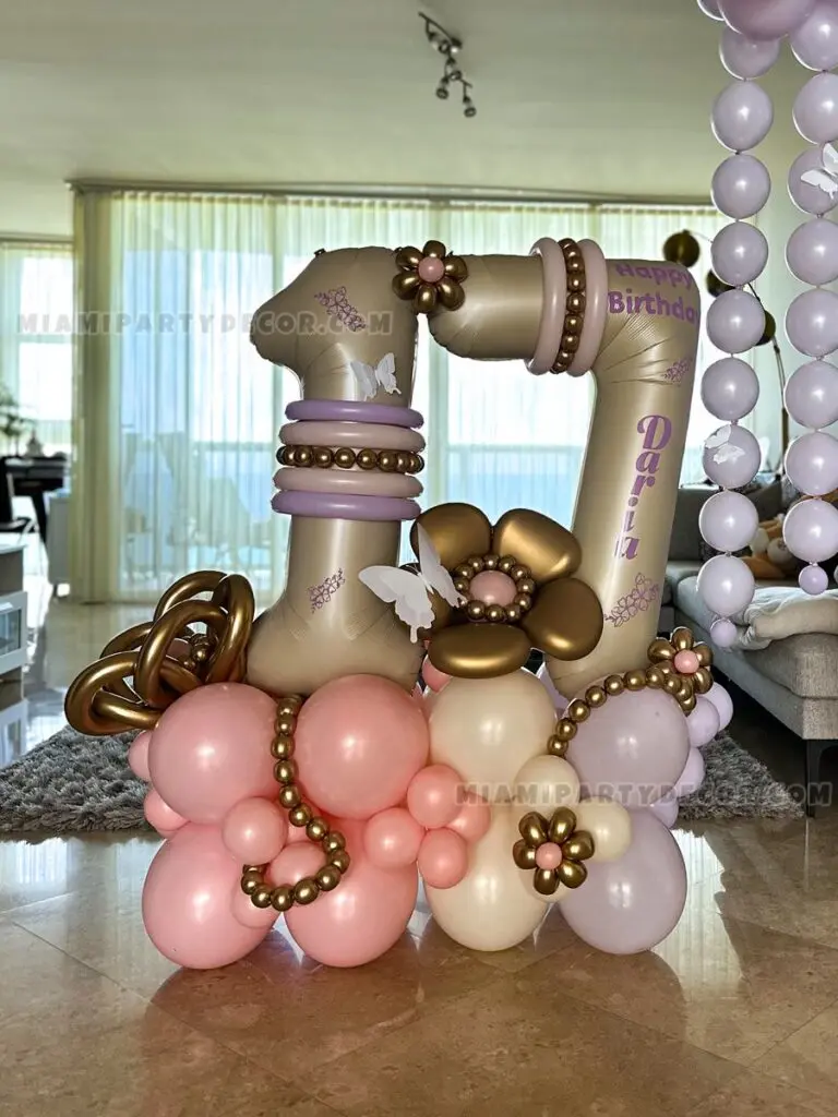 Birthday Balloon Setup in Miami | Daria Theme image 5