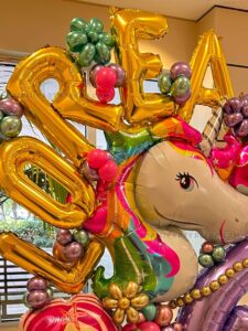 Unicorn Balloon Sculpture in Miami for 6th Birthdays image 2