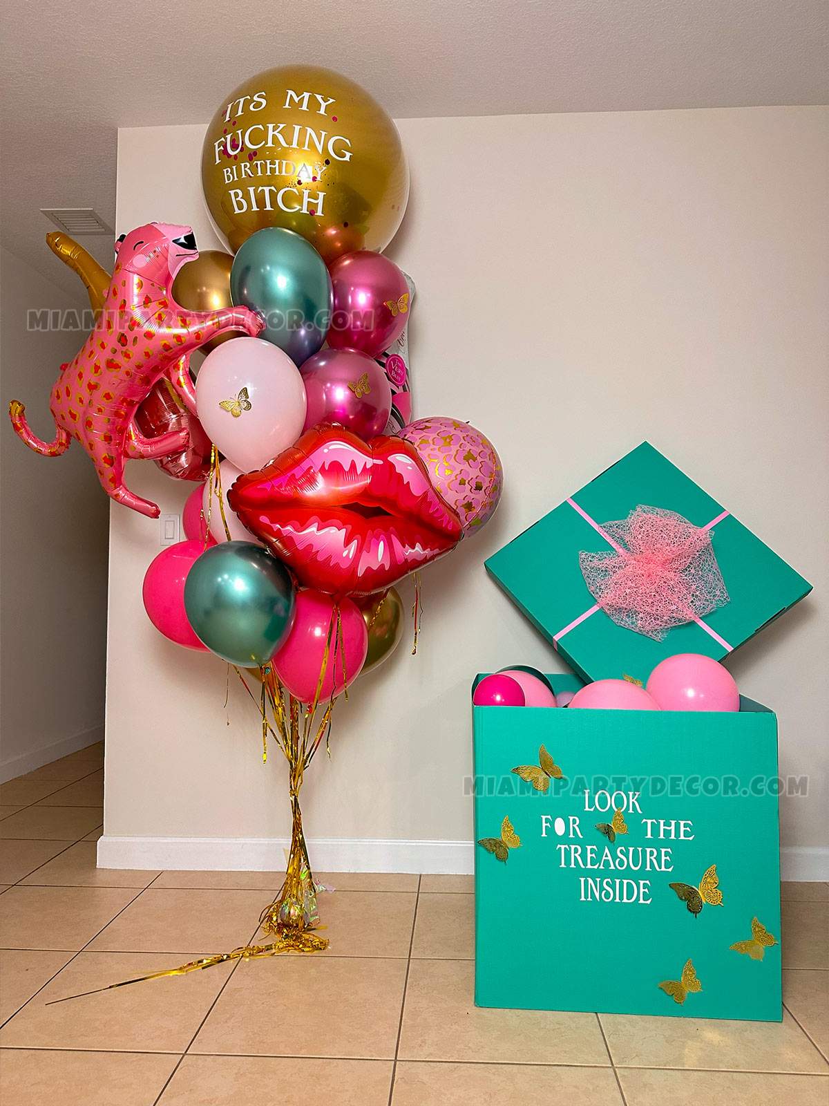 Birthday Balloon Surprise Box Setup in Miami image 1