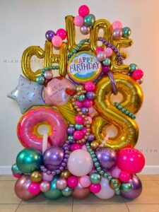 Birthday Candy Balloons Sculpture in Miami image 1