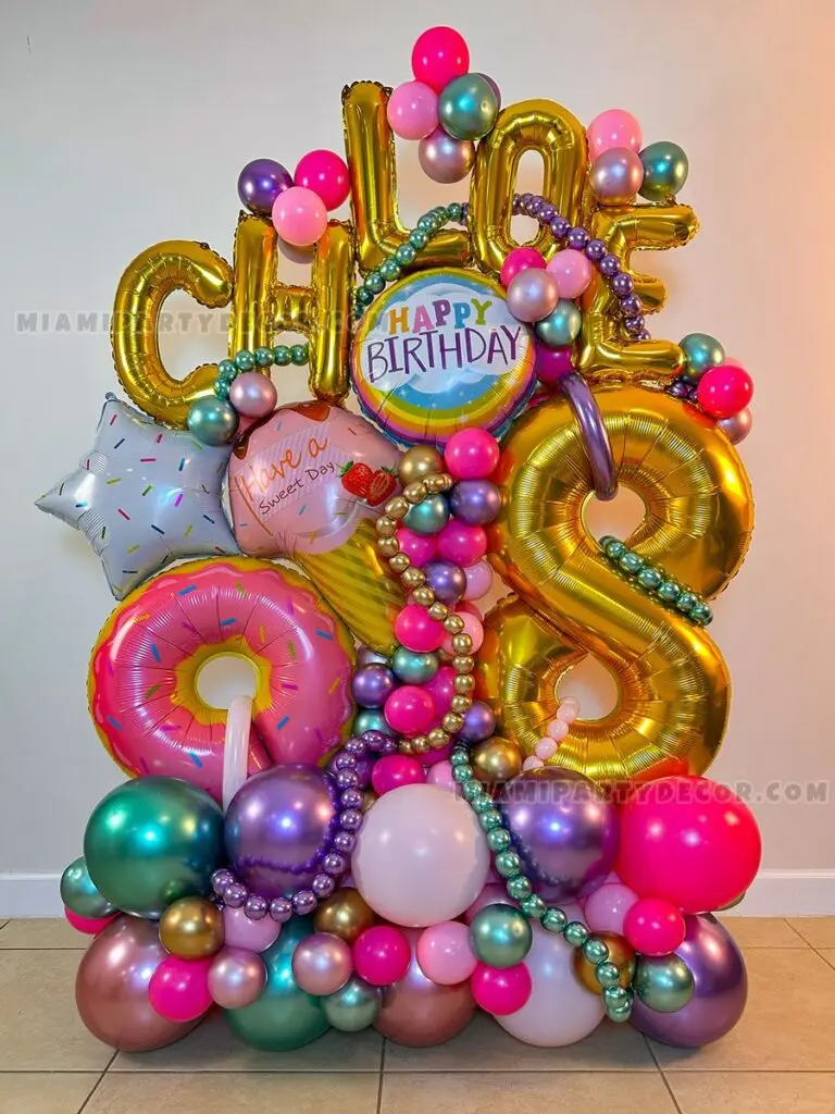 Birthday Candy Balloons Sculpture in Miami image 1