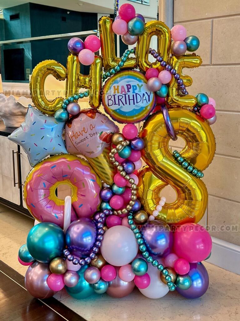 Birthday Candy Balloons Sculpture in Miami image 4