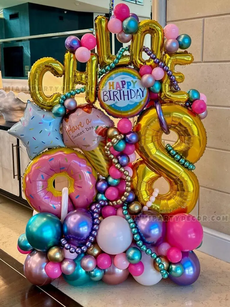 Birthday Candy Balloons Sculpture in Miami image 4