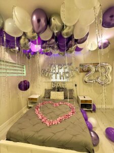 23th Birthday Room Decor in Miami With Balloons image 4