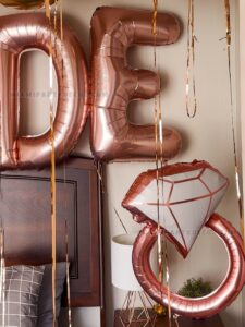 Bridal Room Decoration in Miami with Rose Gold Balloons image 3