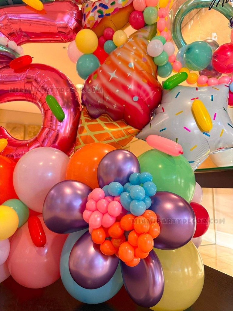 Candy Birthday Balloon Sculpture in Miami image 2
