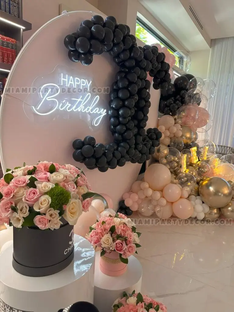 Chanel Birthday Backdrop & Decor Setup in Miami image 3