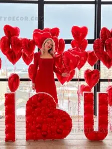 Classic Valentine’s Balloons Decor in Miami image 1