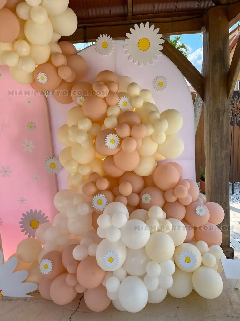 Daisy Theme Party Backdrop in Miami for 1st Birthdays image 3