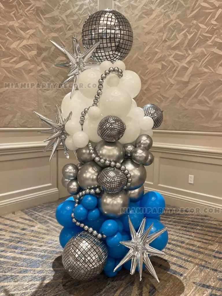 Disco Balloon Column in Miami for Glam Event Decor image 1