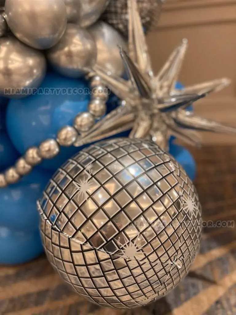 Disco Balloon Column in Miami for Glam Event Decor image 2