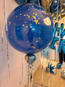 Happy Birthday Room Decor in Miami Blue & Gold image 2