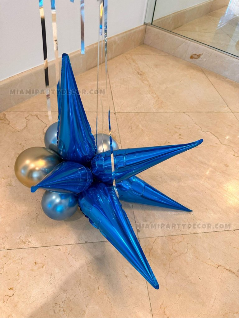 Happy Birthday Room Decor in Miami Blue & Gold image 4