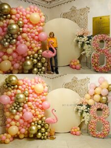 Flamingo Birthday Party – Balloon Wall in Miami image 1