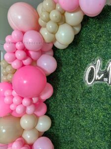 Gender Reveal Backdrop with Grass Wall in Miami image 2