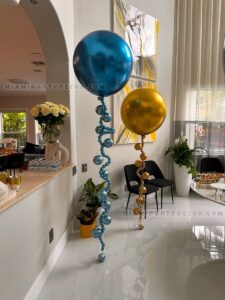 Helium Balloons Bouquet in Miami with Chrome Colors image 3