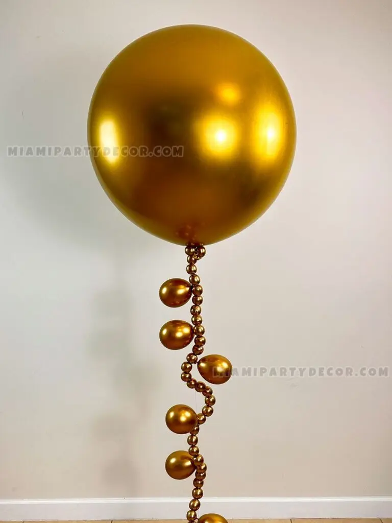 Helium Balloons Bouquet in Miami with Chrome Colors image 5