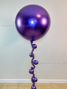 Helium Balloons Bouquet in Miami with Chrome Colors image 6