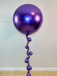 Helium Balloons Bouquet in Miami with Chrome Colors image 6