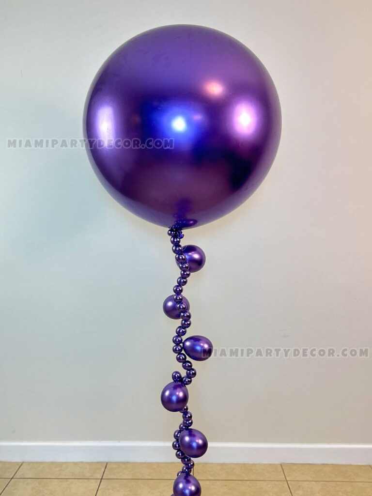 Helium Balloons Bouquet in Miami with Chrome Colors image 6