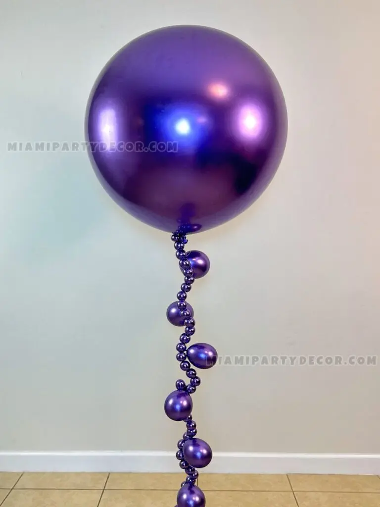 Helium Balloons Bouquet in Miami with Chrome Colors image 6