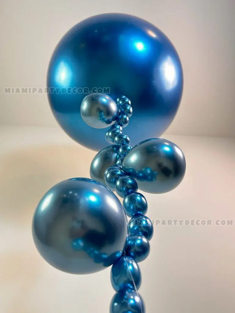 Helium Balloons Bouquet in Miami with Chrome Colors image 8