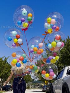 Helium Bubble Balloons Bouquet in Miami image 5