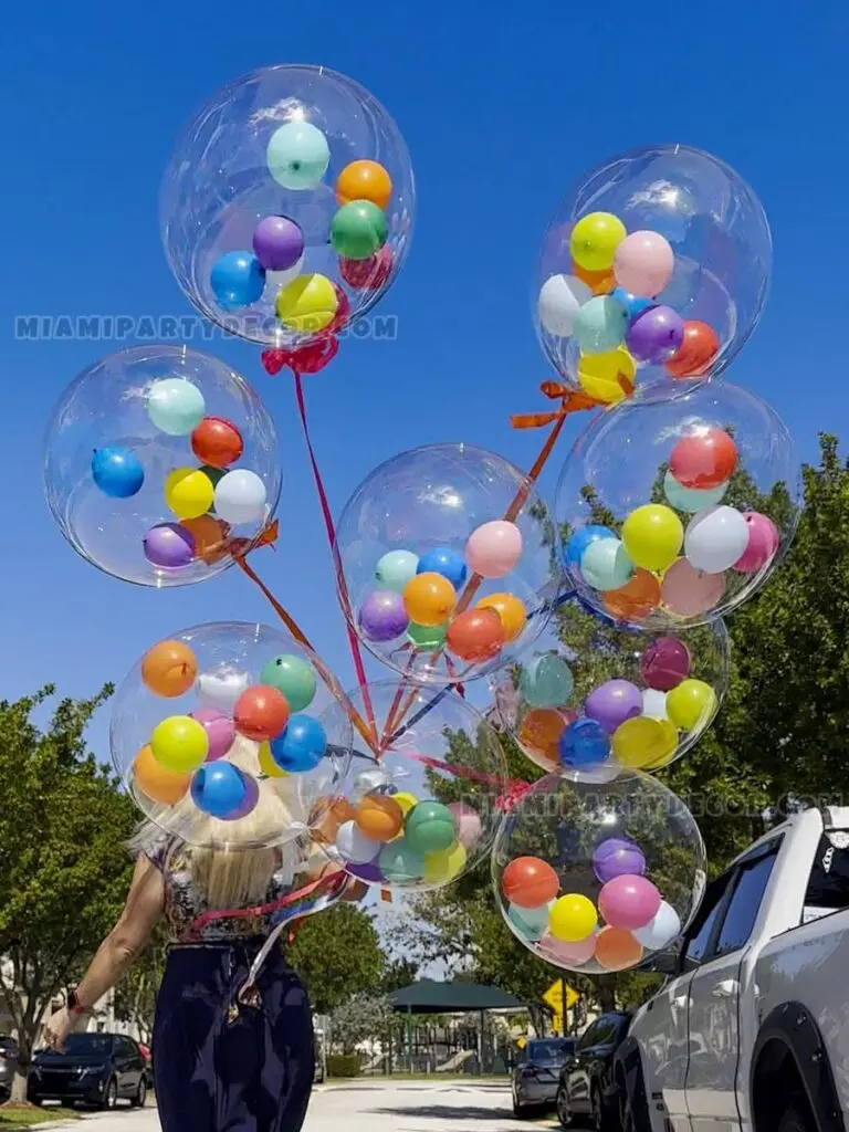 Helium Bubble Balloons Bouquet in Miami image 5